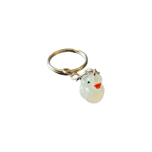 Glass iconic keychain white dwl 4001