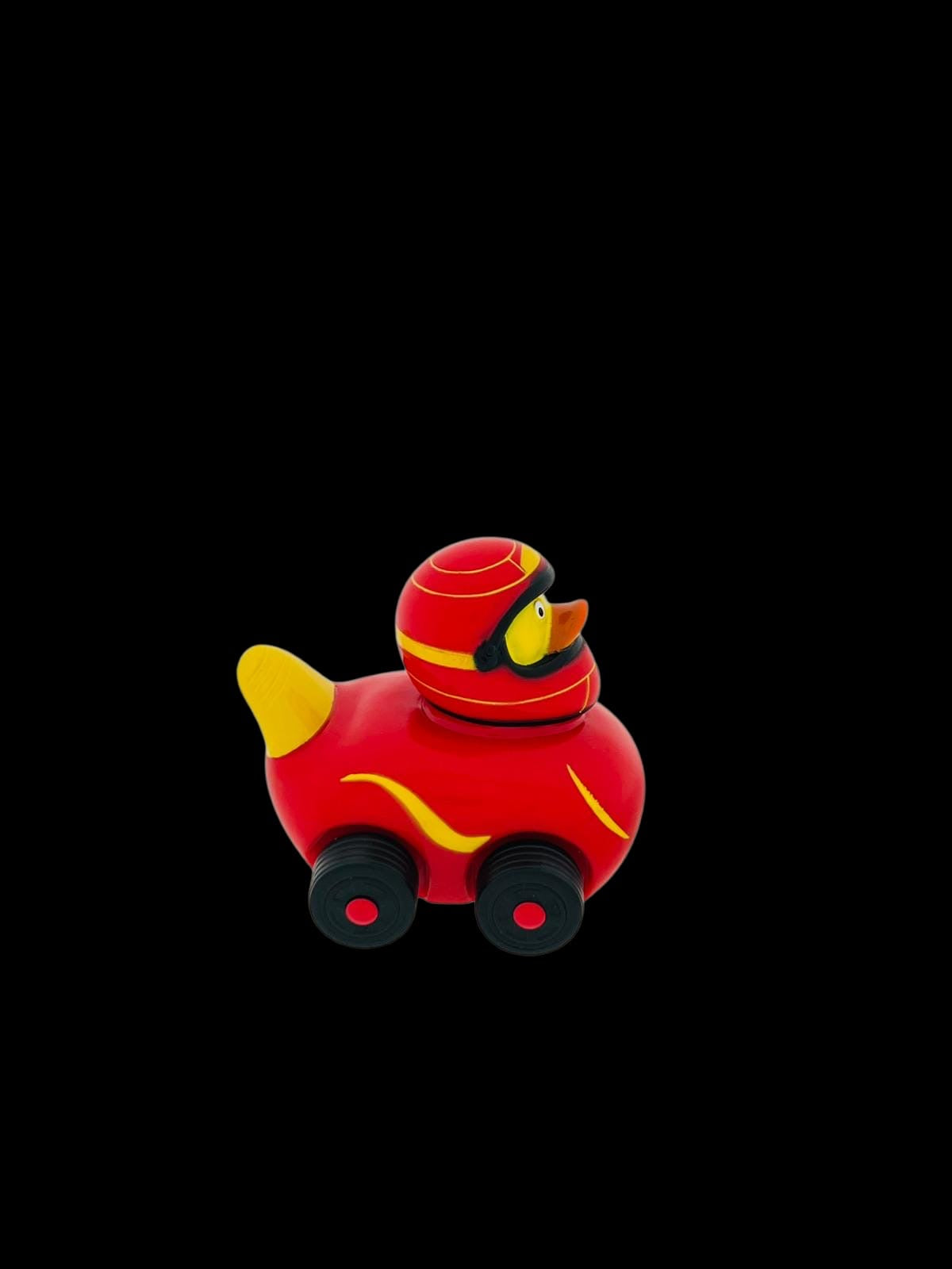 Ducks on wheels moving wheels red