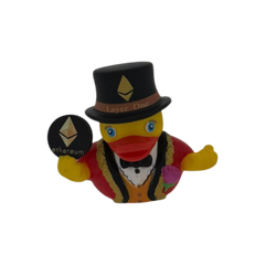 Ethereum rubber duck from the Crypto Ducks complete set