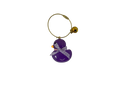 Luxury Glass Keychain Purple