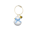 Luxury Glass Keychain White